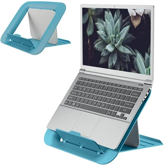 Leitz Ergo Cosy justerbart laptopstativ, 80 % återvunnen plast Lugnt blå