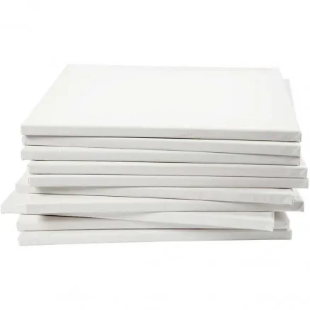 Målarduk, vit, djup 1,6 cm, storlek 40x40 cm, 280 g, 40 stycken/1 förpackning.